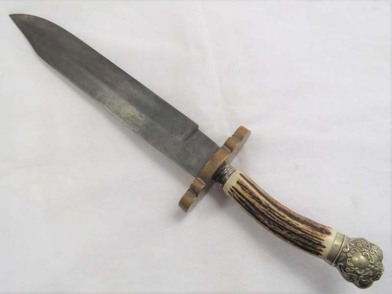 Rare 19th Century Victorian Brookes and Crookes bowie knife - Blade etched Dakota