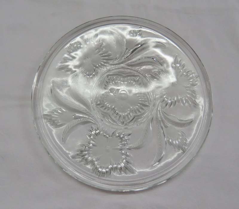 Vintage glass flower design snack platter