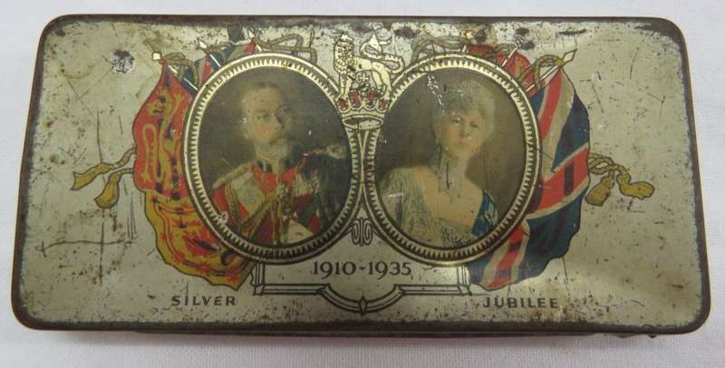 1910-1935 King George V silver jubilee tin