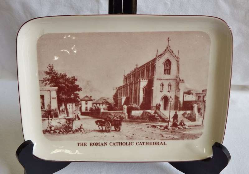 Continental china `The Roman Catholic cathedral` plate