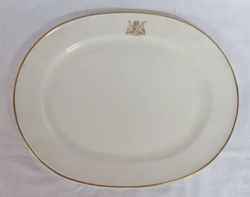 South African Coat of Arms porcelain platter by Huguenot