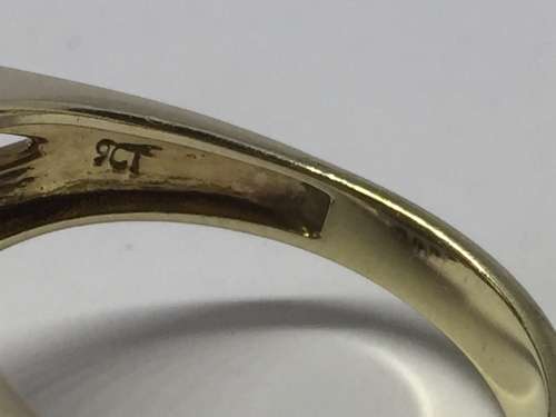9kt Gold diamond ring with 242 small round diamonds