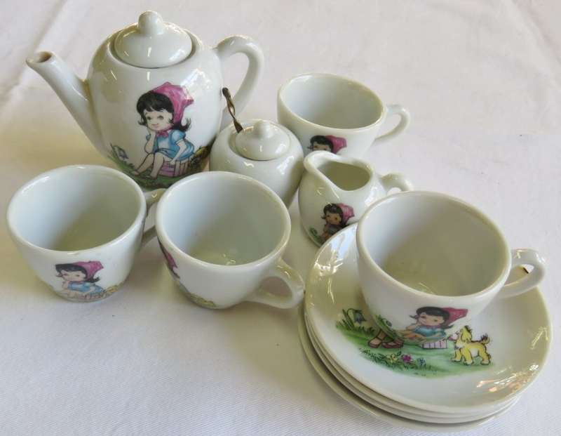 Vintage porcelain children's tea set
