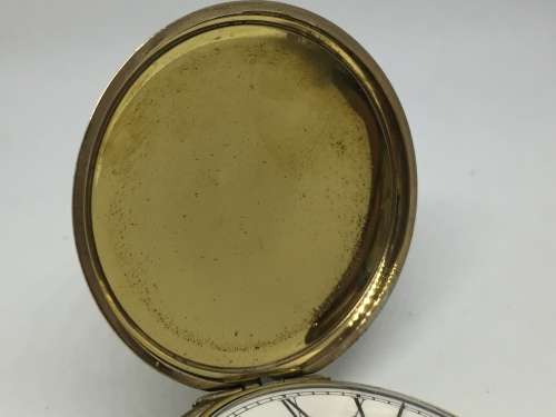 1928 Elgin full hunter pocketwatch - goldplated - working - serial 30961230