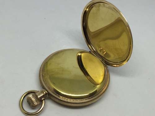 1928 Elgin full hunter pocketwatch - goldplated - working - serial 30961230