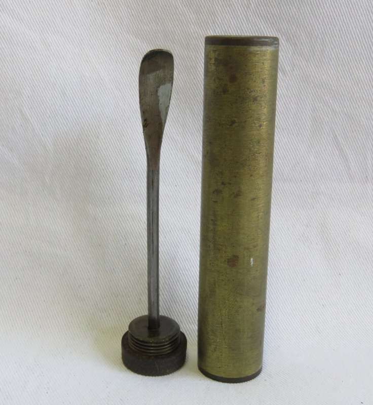 Vintage brass rifle oiler