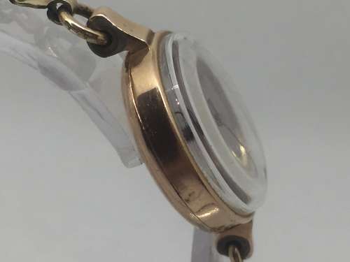 1940's Omega 14kt gold ladies manual wind watch with rolled gold strap - serial 9774172