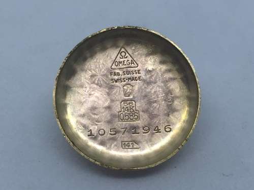 1940's Omega 14kt gold ladies manual wind watch with rolled gold strap - serial 9774172