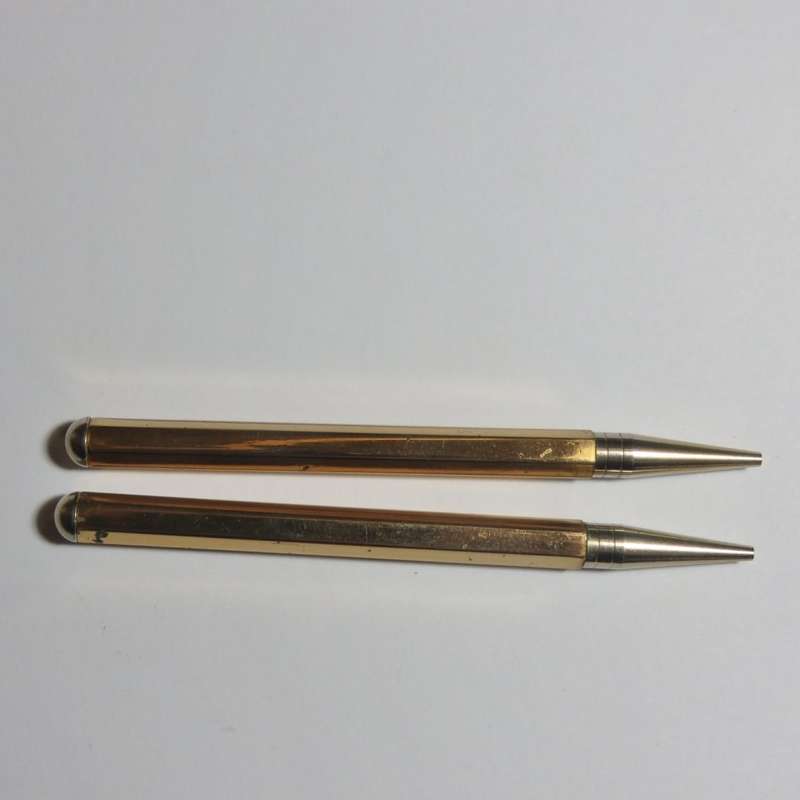 Pair of goldplated pocket pencils