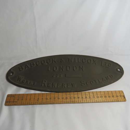 Babcock and Wilcox Ltd works metal makers plate