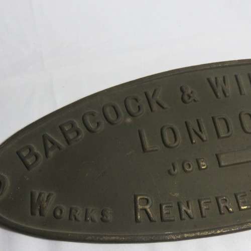 Babcock and Wilcox Ltd works metal makers plate