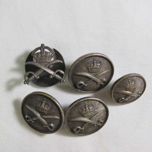 Royal Army physical training Corps buttons and button badge(silver)