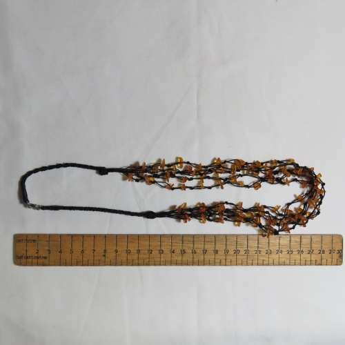 Vintage Amber multi string necklace