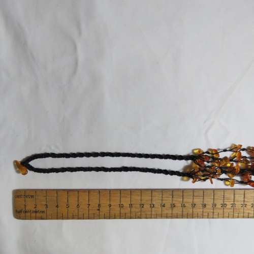 Vintage Amber multi string necklace