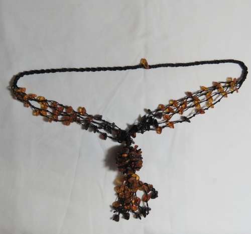 Vintage Amber multi string necklace