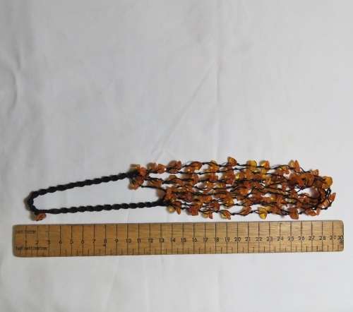 Vintage Amber multi string necklace