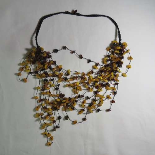 Vintage Amber multi string necklace