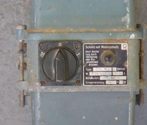 Vintage 30 Amp Electric motor contactor with motor protector - Total length 35 cm