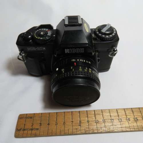 Vintage Ricoh KR-10x 35mm camera with XR Rikenon 1:2.2 55mm lens