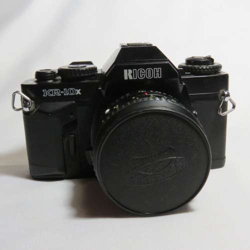 Vintage Ricoh KR-10x 35mm camera with XR Rikenon 1:2.2 55mm lens