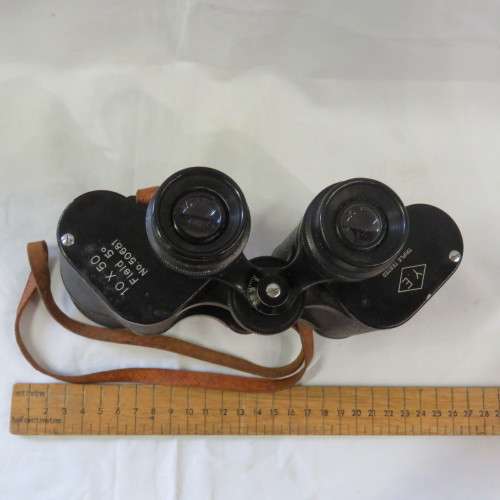 Vintage Y.E. 10 x 50 binoculars in pouch