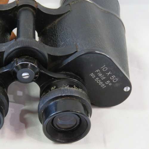 Vintage Y.E. 10 x 50 binoculars in pouch