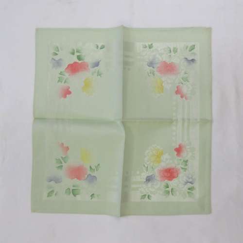 Vintage Damask tablecloth and napkins set - Table cloth 185 x 138 cm - Napkins 38 x 39 cm