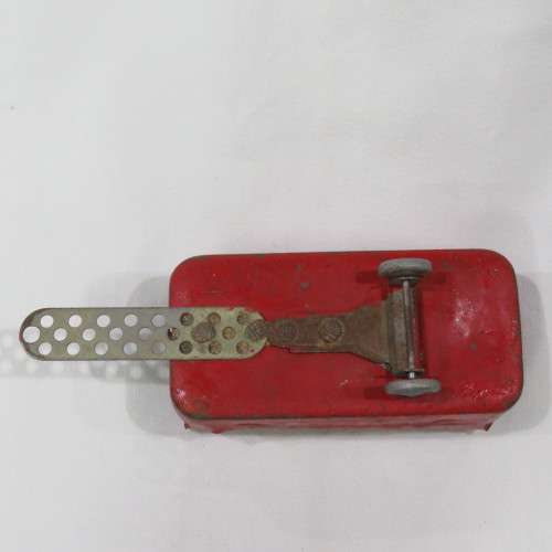 Vintage handmade tin toy trailer
