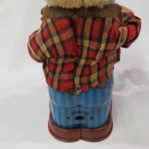 Vintage Tinplate Blushing Willy drinking man - Not working