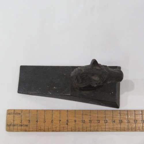 Antique cast iron horse door stopper