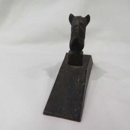 Antique cast iron horse door stopper