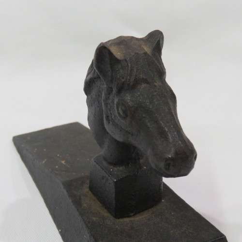 Antique cast iron horse door stopper