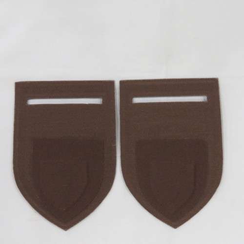 Pair of SA correctional services shoulder flashes - Tupperware type