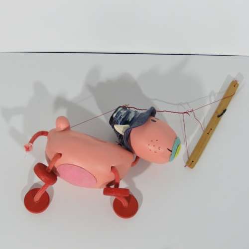 Pelham Puppets Cow Ermintrude standard puppet marionette in box