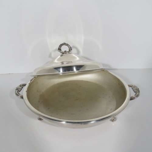 Vintage silverplated serving dish with lid