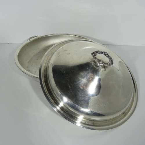 Vintage silverplated serving dish with lid