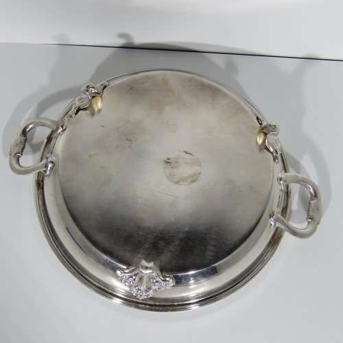 Vintage silverplated serving dish with lid