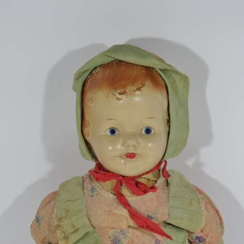 Antique Composition doll with soft body - Length 60 cm