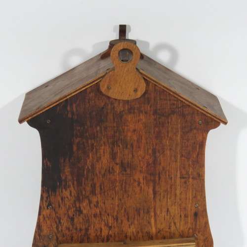 Antique wooden fret work wall hanging with swing - Boer war period - Size 29 x 17 cm