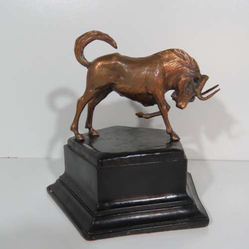 SADF Army college G8105 course 1981 trophy - Tail and leg repaired - Height 18 cm