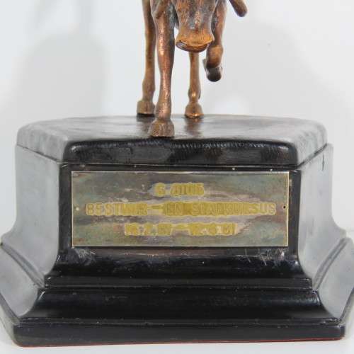 SADF Army college G8105 course 1981 trophy - Tail and leg repaired - Height 18 cm