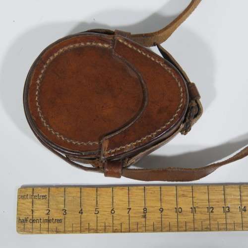Vintage leather compass pouch
