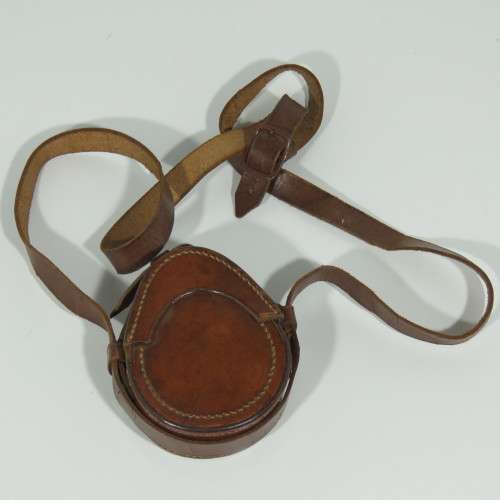 Vintage leather compass pouch