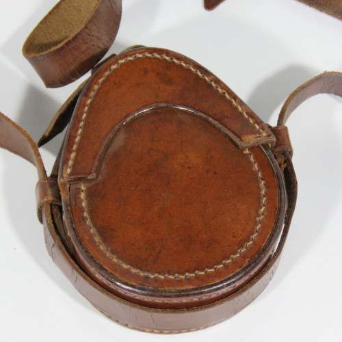 Vintage leather compass pouch
