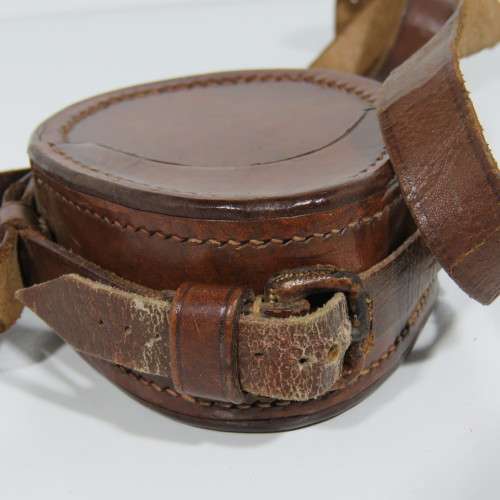 Vintage leather compass pouch