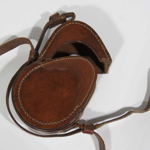 Vintage leather compass pouch