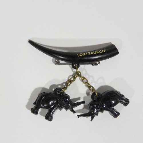 Scottburgh elephant brooch