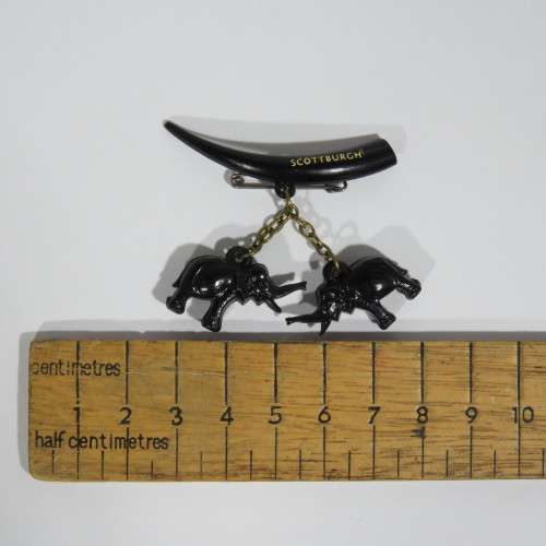 Scottburgh elephant brooch