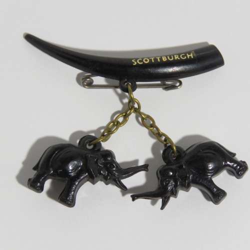 Scottburgh elephant brooch