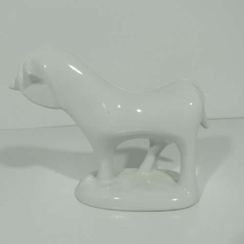 Vintage Israel Naaman porcelain white horse figurine